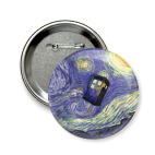 Значок 58 мм Доктор Кто Ван Гог тардис