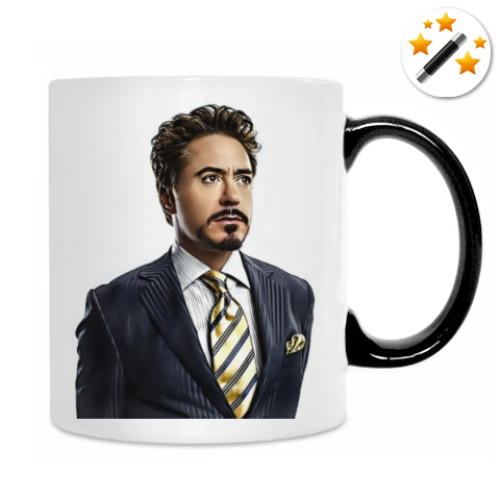 Кружка-хамелеон с принтом Tony Stark
