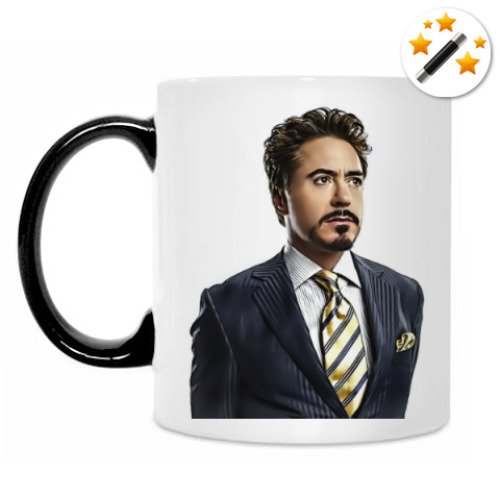 Кружка-хамелеон с принтом Tony Stark