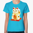 Классическая женская футболка Lucky Cat