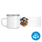 Кружка металлическая белая (круговая запечатка)