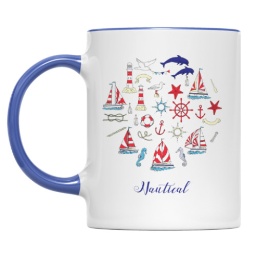 Кружка с принтом Морские сюжеты