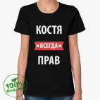 Женская футболка органик