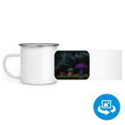 Кружка металлическая белая (круговая запечатка)