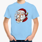 Детская классическая футболка Funny Santa
