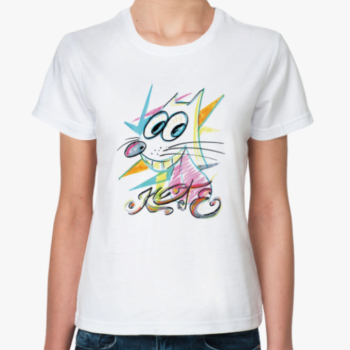 Классическая футболка с принтом  «Друг человека»