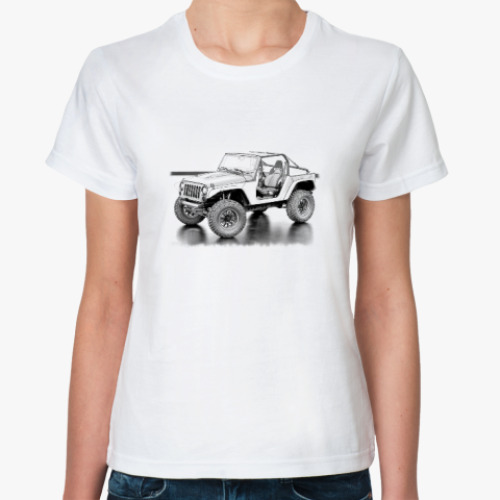 Классическая футболка с принтом Джип