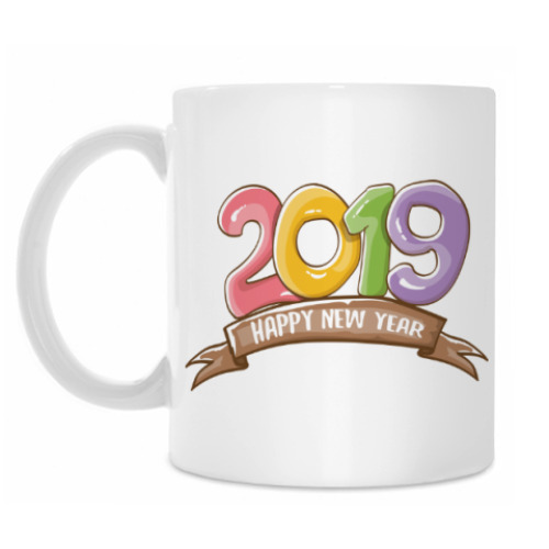 Кружка с принтом 2019 год Свиньи