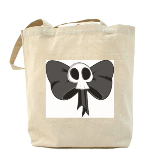 Сумка шоппер бант и череп
