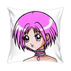 Подушка 35x35 см Аниме девушка