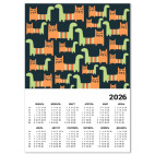 Календарь A3 2026, белый С котиками