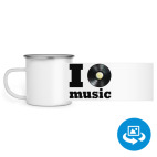 Кружка металлическая белая (круговая запечатка)