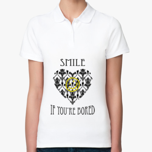 Женская рубашка поло (печать) Sherlock Шерлок Холмс