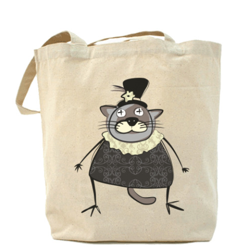 Сумка шоппер с принтом  'Кот'