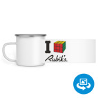 Кружка металлическая белая (круговая запечатка)