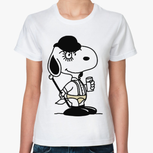 Классическая футболка с принтом Заводной апельсин (A Clockwork Orange)