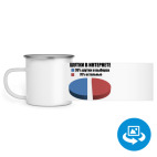 Кружка металлическая белая (круговая запечатка)