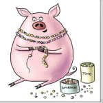 Свинья с бисером