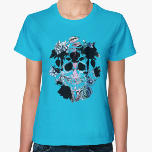 Женская футболка с принтом Череп