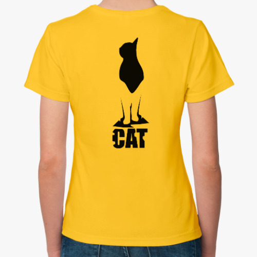 Женская футболка с принтом Кошачья семья