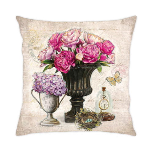 Подушка с принтом винтаж