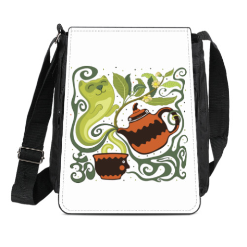 Сумка-планшет с принтом Коточай