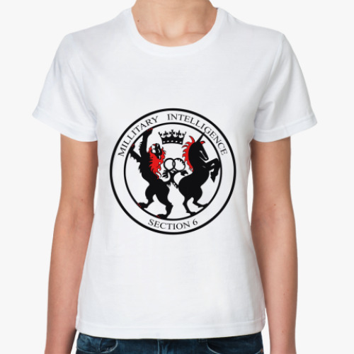 Классическая футболка с принтом MI6. Британская разведка.