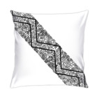 Подушка 35x35 см с цветной обратной стороной Зигзаги