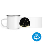 Кружка металлическая белая (круговая запечатка)