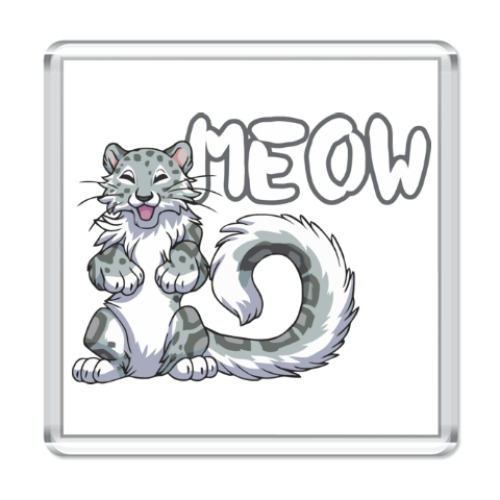 Магнит с принтом Мяу