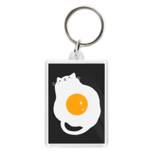 Брелок с принтом Кот-яичница
