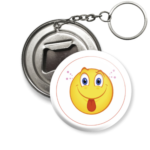Брелок-открывашка с принтом смайл