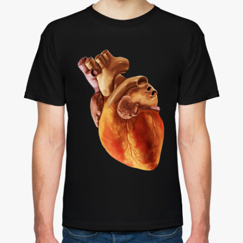 Футболка с принтом Человеческое сердце