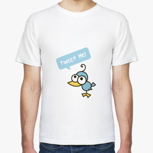 Футболка с принтом Tweet me
