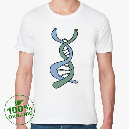 Футболка из органик-хлопка с принтом ДНК