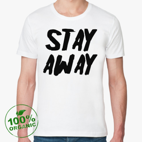Футболка из органик-хлопка с принтом Stay away