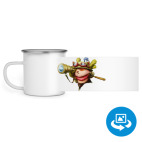 Кружка металлическая белая (круговая запечатка)