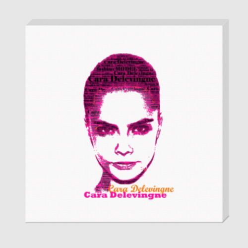 Холст с принтом Cara Delevingne/Кара Делевинь