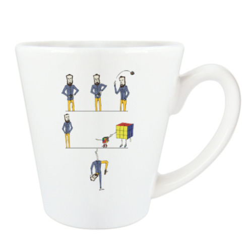 Чашка Латте с принтом Кубик Рубика | Rubiks Cube