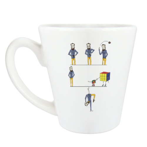 Чашка Латте с принтом Кубик Рубика | Rubiks Cube