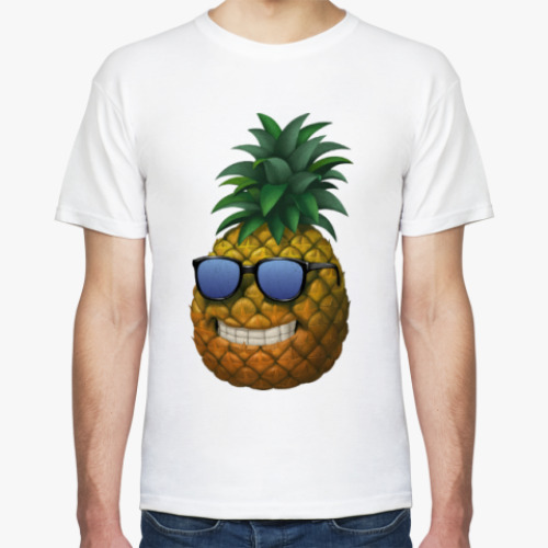 Футболка с принтом Веселый ананас
