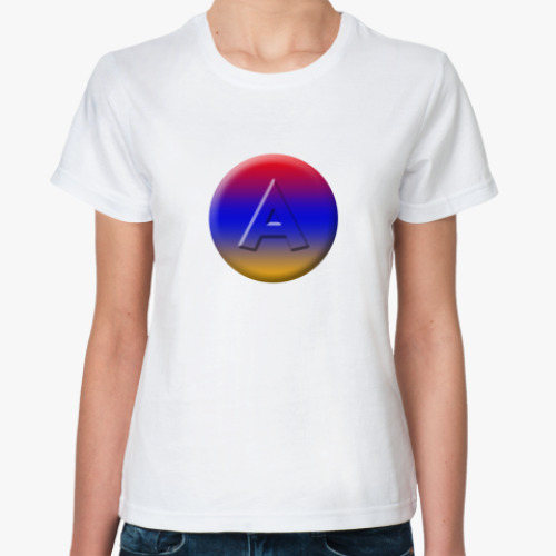 Классическая футболка с принтом Флаг Армении