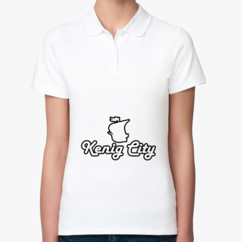 Женская рубашка поло (печать) с принтом КенигСити (Город Калининград)