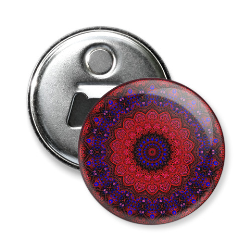 Магнит-открывашка с принтом Мандала