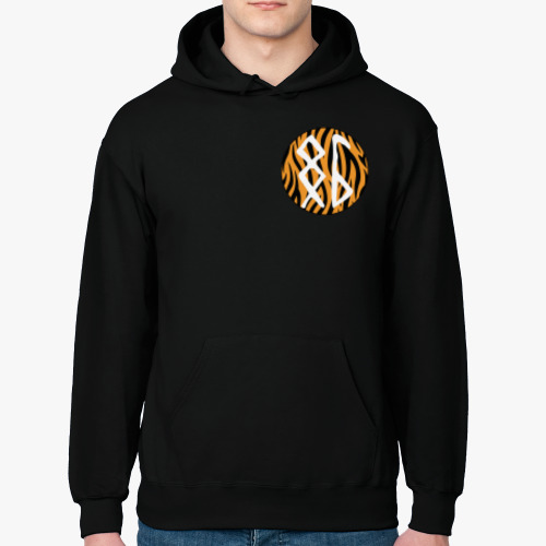 Толстовка худи с принтом on Earth since 86