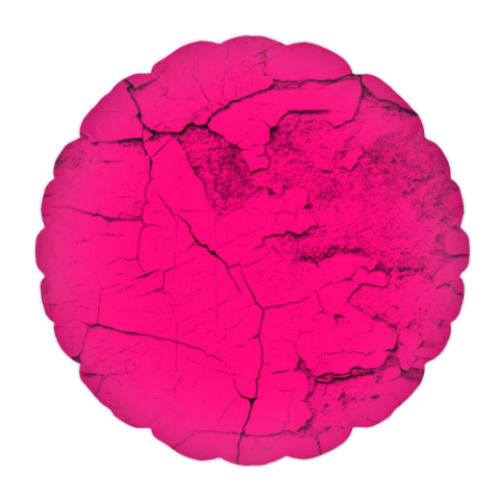 Подушка с принтом Ядовитые трещины