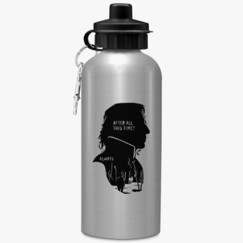 Бутылка с карабином (500 мл) с принтом Алан Рикман