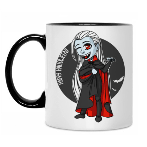 Кружка с принтом Вампир