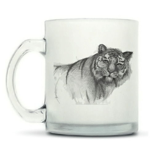 Кружка матовая с принтом Амурский тигр