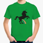 Детская классическая футболка Радужный единорог